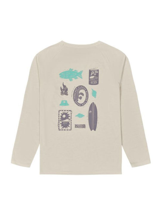 Langarm Herrenbluse Beige