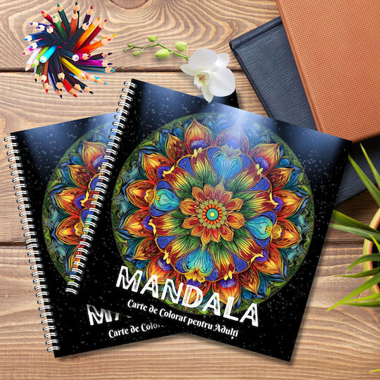 Carte De Colorat Pentru Adulți Mandale Forme Rotunde Set 12 Creioane Colorate Faber Castell 104 Pagini
