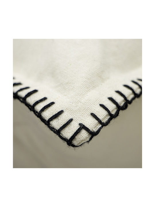 Lino Home Decorative Pillow Case Tavola From 100% Cotton Ecru 45x45cm