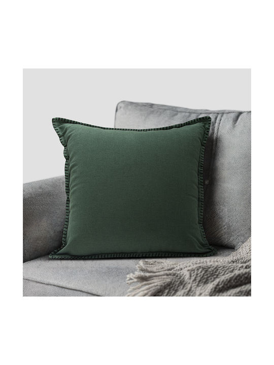 Lino Home Διακοσμητική Μαξιλαροθήκη Tavola από 100% Βαμβάκι Πράσινο 45x45εκ.