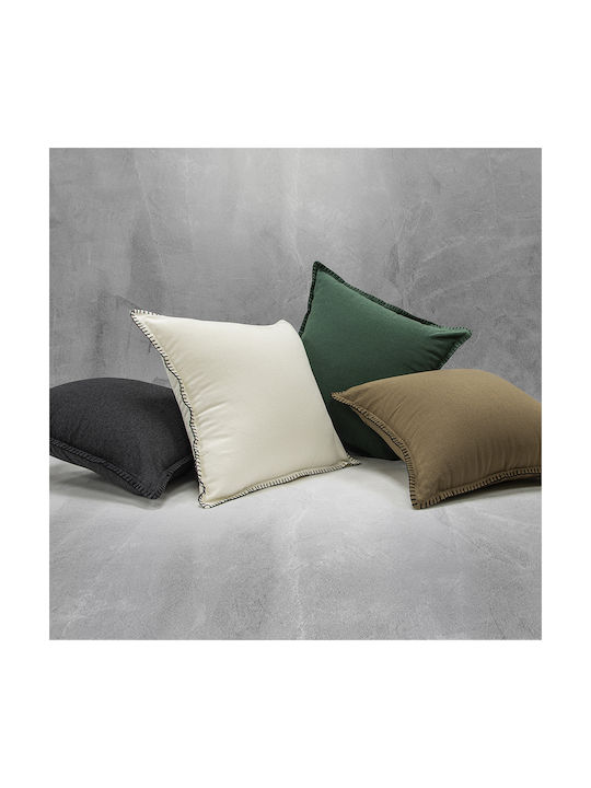 Lino Home Διακοσμητική Μαξιλαροθήκη Tavola από 100% Βαμβάκι Πράσινο 45x45εκ.