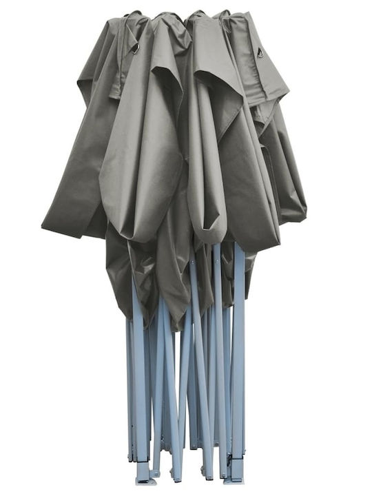 Homeplus Foldable Garden Gazebo Gray 3x4.5m
