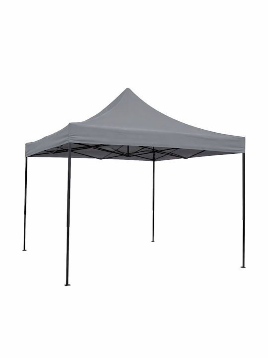 Homeplus Foldable Garden Gazebo Gray 3x3m
