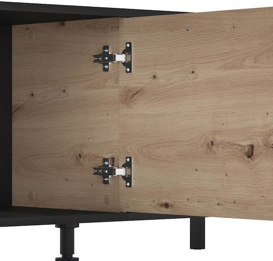 Living Room TV Unit Adria Black L260xW40xH180cm