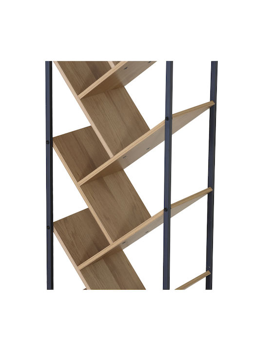 Βιβλιοθήκη Orunta Μαύρο 40x26.5x150εκ.
