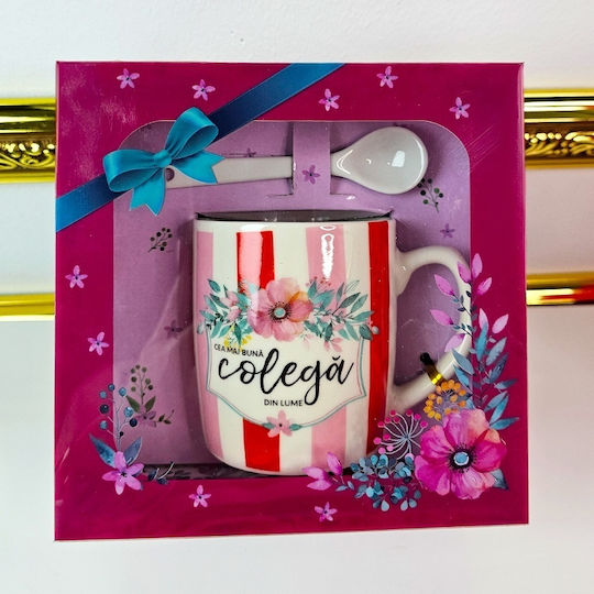 Set "Cel Mai Bun Coleg Din Lume" Eșarfă Elegantă Cană Personalizată Praline Raffaello Cremă De Mâini Eveline
