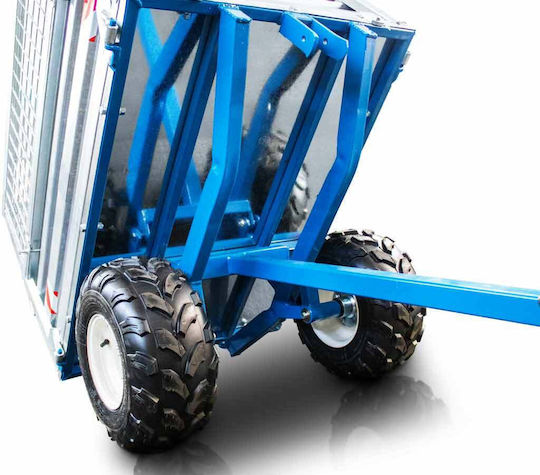 Remorcă Tractor Basculantă Mecanică 600kg Galvanizată Parapete Mt600-m