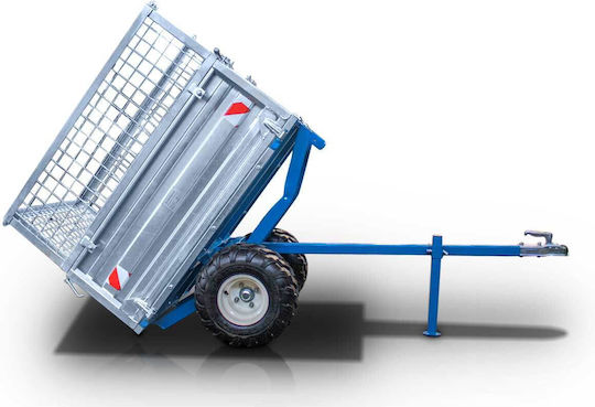 Remorcă Tractor Basculantă Mecanică 600kg Galvanizată Parapete Mt600-m