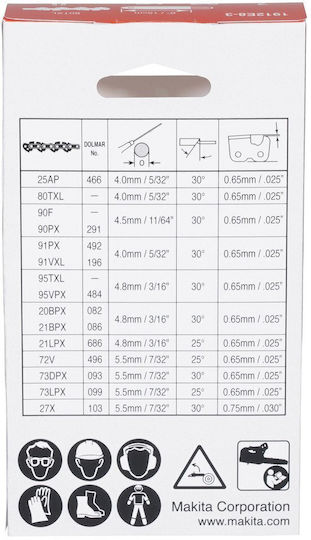 Makita Chain Makita Duc150 6"/15cm 0.325" 1.1 Mm