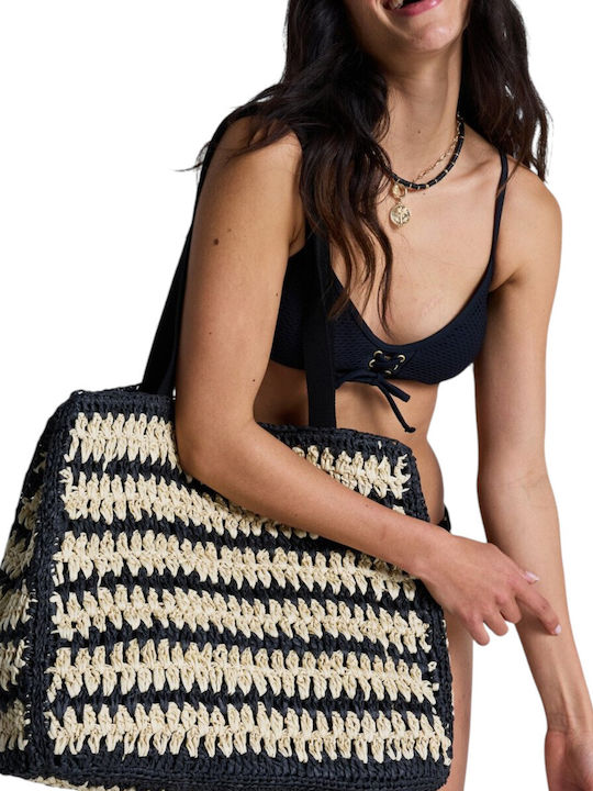 Roxy Stoff Strandtasche Schwarz
