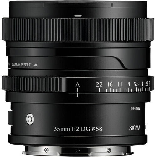 Sigma Full Frame Φωτογραφικός Φακός 35mm F/2 DG Contemporary Σταθερός για Leica L Mount Μαύρος