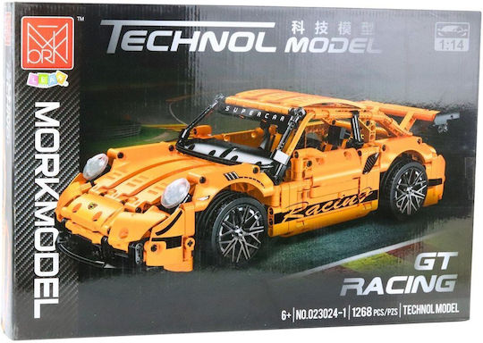 Κατασκευαστικά Μπλοκ Αυτοκίνητο Gt Racing Πορτοκαλί 1:14 1268 Τεμ Lean Toys