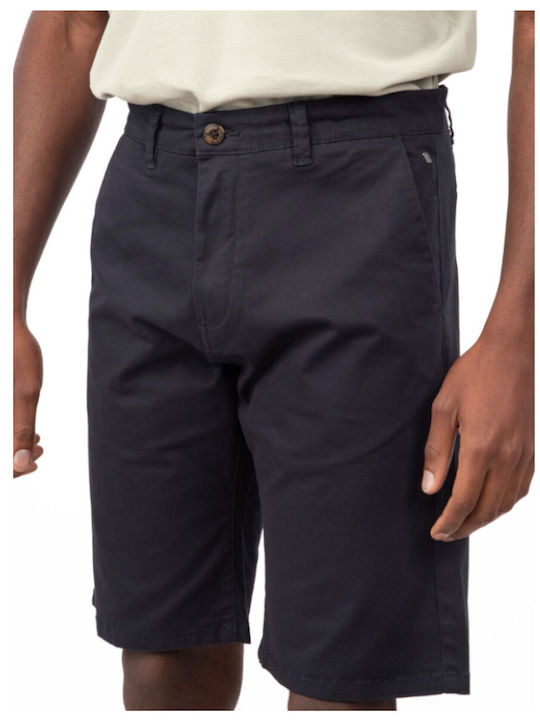 Rebase Ανδρική Βερμούδα Chino Navy Blue