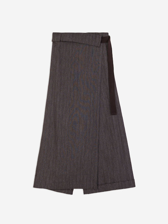 Damen Hochbund Pantaloons in Lose Passform Dunkelbraun 116107 P6057 CHOCO-40