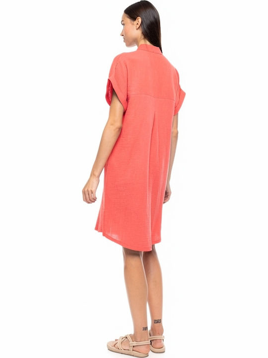 Pink Label Women's Mini Beach Dress Coral