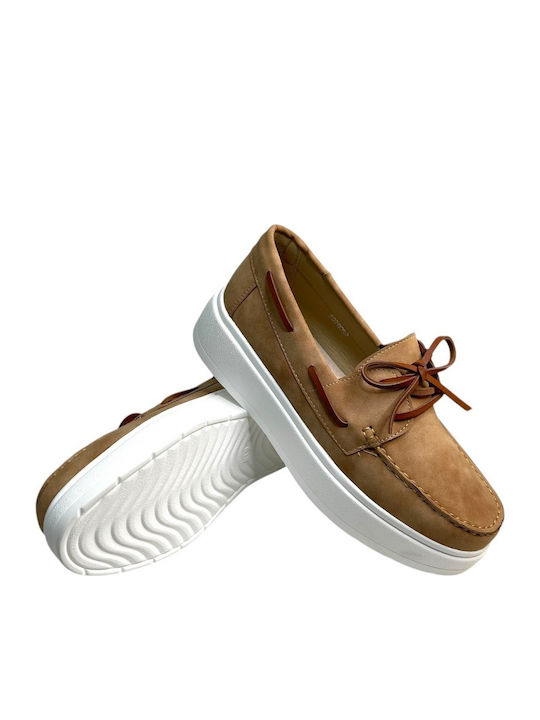 Women's Moccasins in Beige Colour