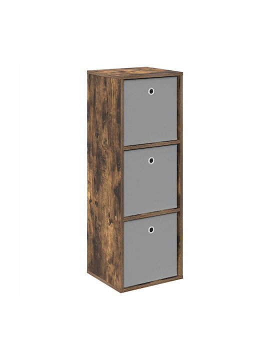 Wooden Sideboard with Drawers Smoked Oak 35x32x99.5cm