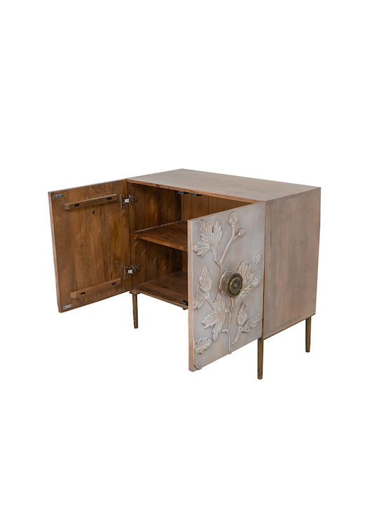 Sideboard Siena From Solid Wood Brown 83.8x40.6x76.2cm