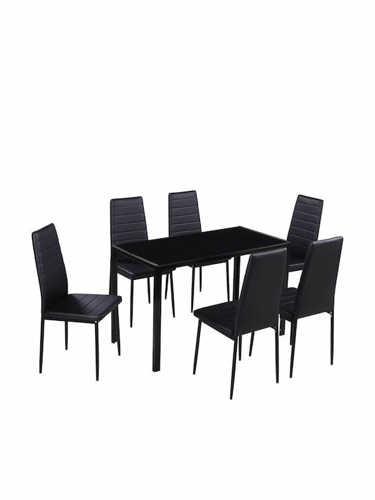 Τραπεζαρία με 6 Καρέκλες 120x60εκ.