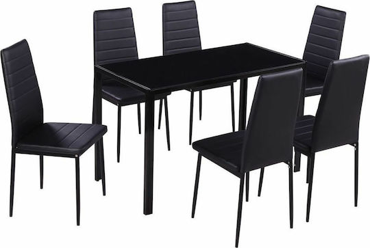 Τραπεζαρία με 6 Καρέκλες 120x60εκ.