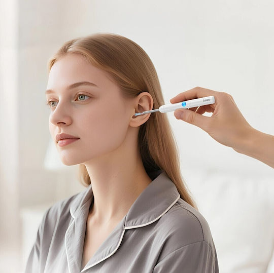 Hoco Hp65 Smart Ear Cleaning Device Hd Camera & Wifi – Otoscope Ear Cleaner Led & Earvision App White