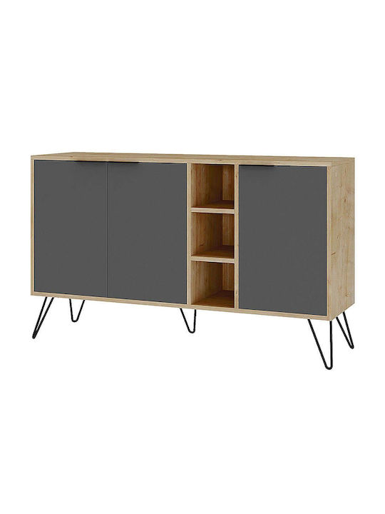 Flynn Sideboard Holz GP037-0004 1 Esche / Anthrazit 142x35.6x83cm
