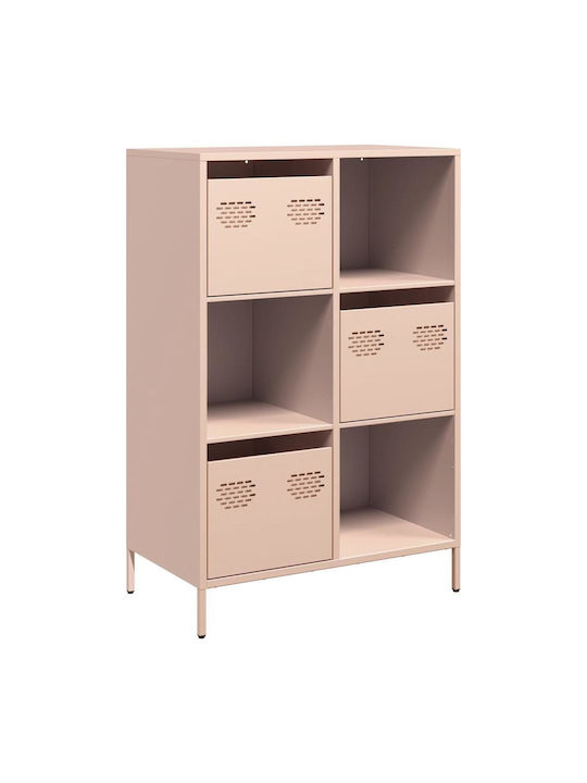 Bufet din Metal cu Sertare Roz 68x39x103.5cm