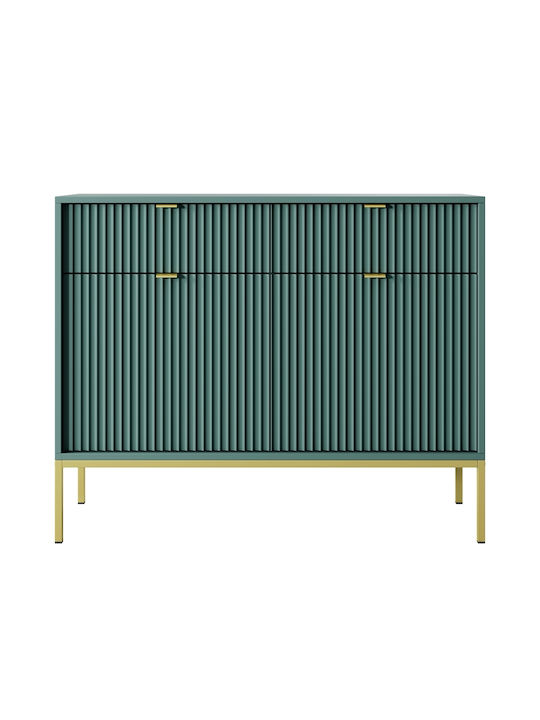 Bufet Nova cu Sertare Green + Gold 104x39x83cm