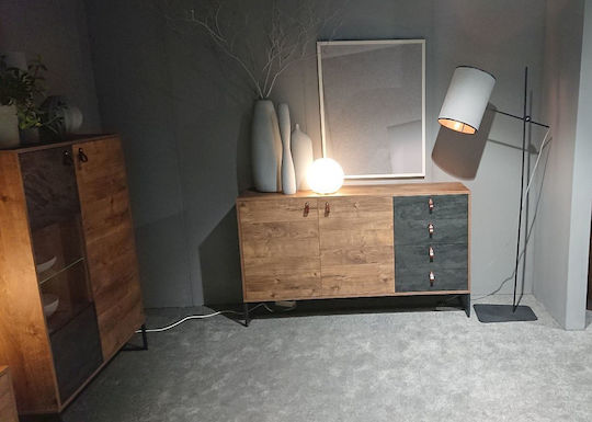 Μπουφές Dark Ξύλινος με Συρτάρια Καρυδί 153x40x89cm Μπουφές Dark Ξύλινος με Συρτάρια Καρυδί 153x40x89cm