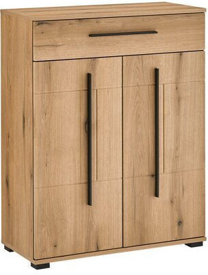 Sideboard Mondala 102 Wooden with Drawers Black Matte 39x39x80cm