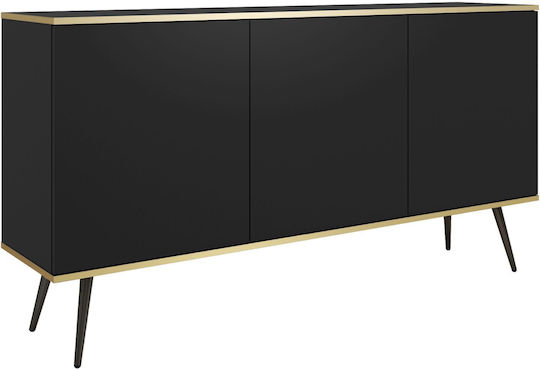 Μπουφές Oro από Μέταλλο με Συρτάρια Ανθρακί 160x85x39cm