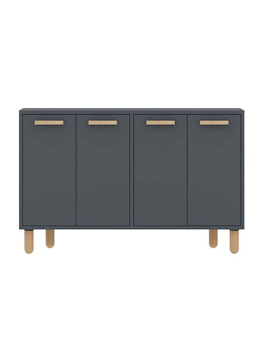 Sideboard Venedik Wooden Anthracite-oak 120x29.6x73.6cm