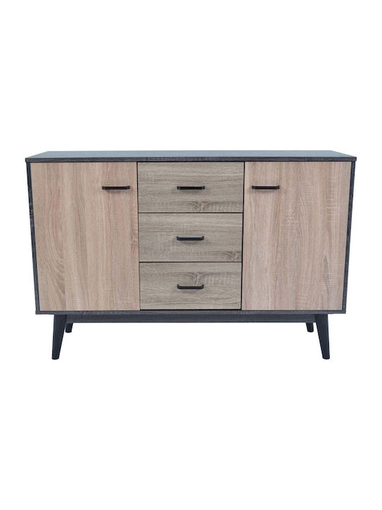 Ankor Holz Sideboard mit Schubladen Sonoma 120x38x80cm