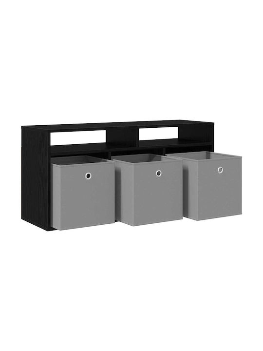 Βιβλιοθήκη Μαύρο 102x32x48.5εκ.