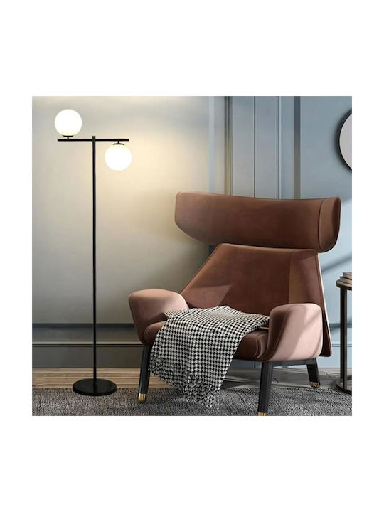 Luminastar Lampadar de Podea Înălțime 160 cm cu Bază pentru Bec E27 Negru