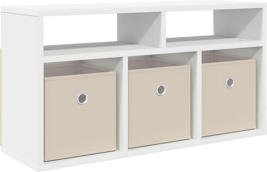 Bücherregal Weiß 72x22.5x38cm