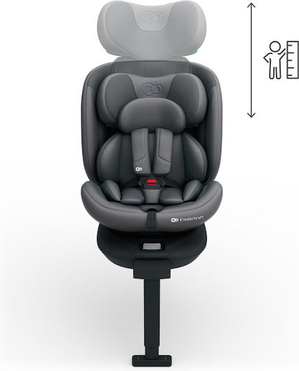 Kinderkraft I-360 2 Plus Scaun Auto i-Size cu Isofix Gri