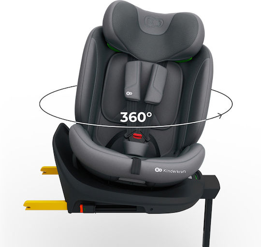 Kinderkraft I-360 2 Plus Scaun Auto i-Size cu Isofix Gri