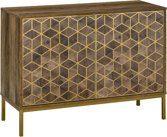 Μπουφές Ξύλινος Καφέ / Χρυσό 99x39x75.5cm Μπουφές Ξύλινος Καφέ / Χρυσό 99x39x75.5cm
