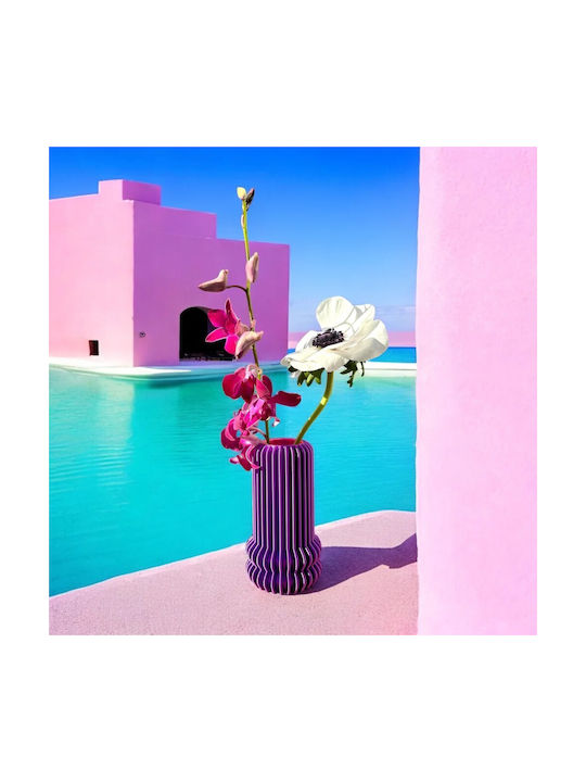 Whimsy 100% Διακοσμητικό 3d Βάζο Lila Seide Pink Stories