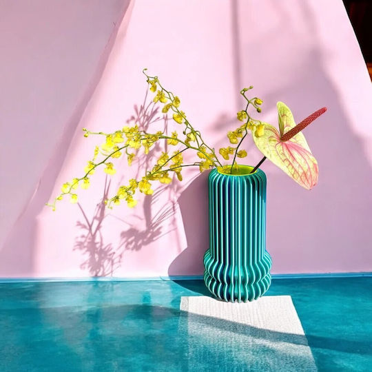 Whimsy 100% Decorative 3D Vase Silk Blue Pink Stories