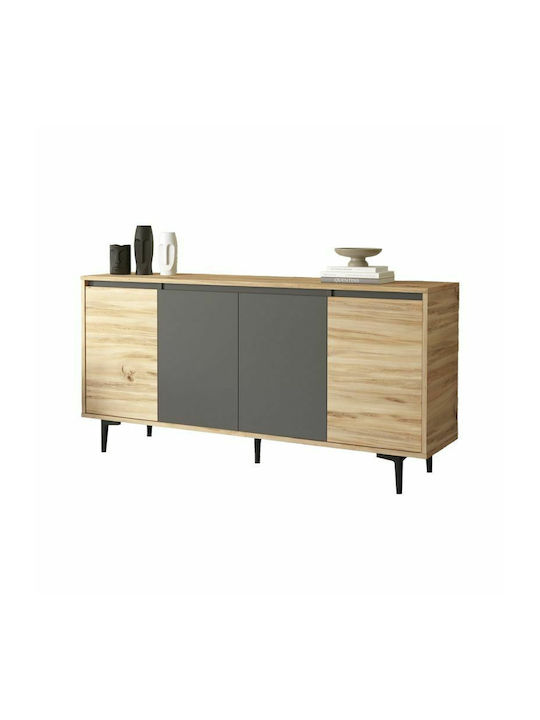 Sideboard Augusta Holz Eiche / Anthrazit 160x40x78,5cm