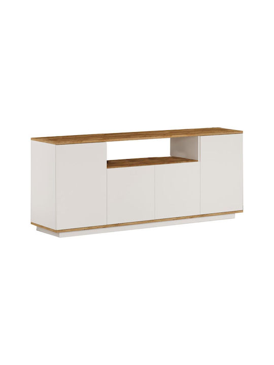 Bufet Placefol din Lemn White-Natural 180x44.5x75cm
