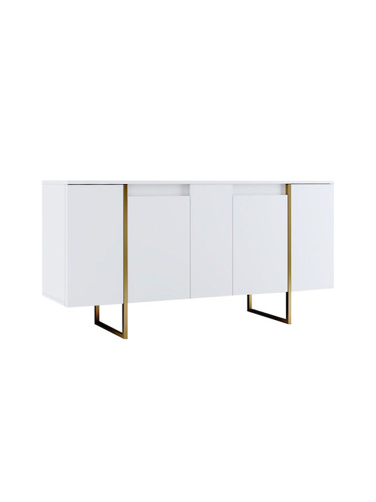 Μπουφές Luxe White - Gold 160x35x80cm