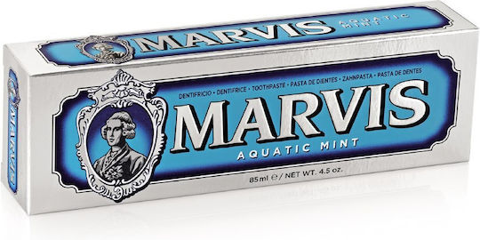 Marvis Aquatic Mint Toothpaste for Ulitis , Plaque & Cavities 85ml
