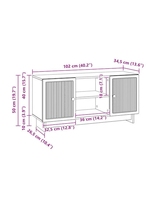 Bibliotecă Maro 102x34.5x50 cm