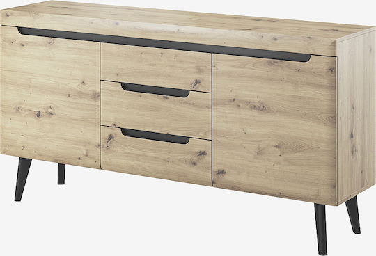 Μπουφές Ξύλινος με Συρτάρια Artisan Oak / Μαύρο 160x40x83cm Μπουφές Ξύλινος με Συρτάρια Artisan Oak / Μαύρο 160x40x83cm