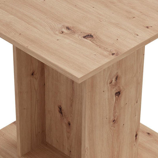 Capua Dining Table Wooden Artisan Oak 80x80x76cm