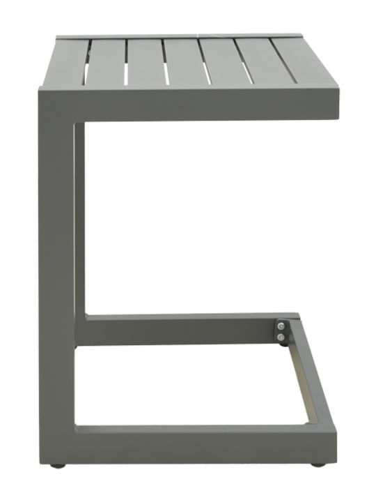 Garten- und Terrassentisch für kleine Räume Aluminium Aether Anthrazit 37,5x36,5x53cm