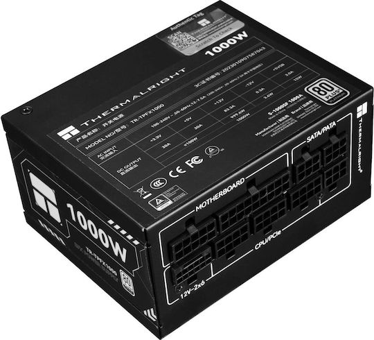 Thermalright TPFX-1000 1000W Μαύρο Τροφοδοτικό Υπολογιστή Full Modular 80 Plus Platinum